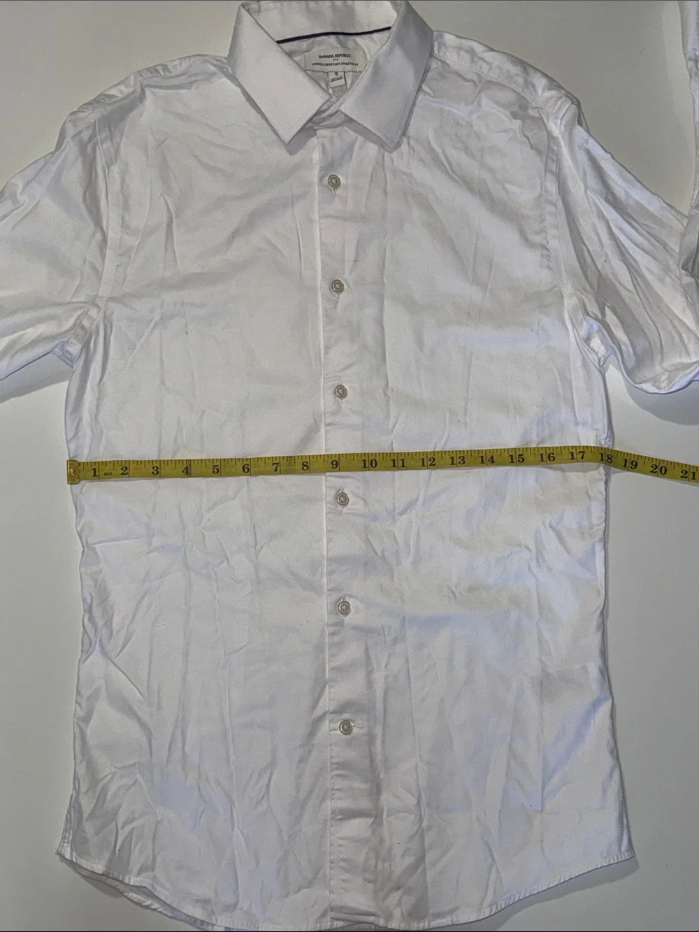 BANANA REPUBLIC SLIM-FIT WRINKLE-RESISTANT DRESS SHIRT SIZE S